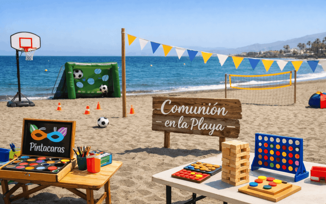 pintacaras en comunión en la playa Málaga